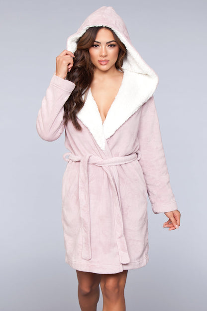 1817 Janet Plush Fleece Color Block Robe-5